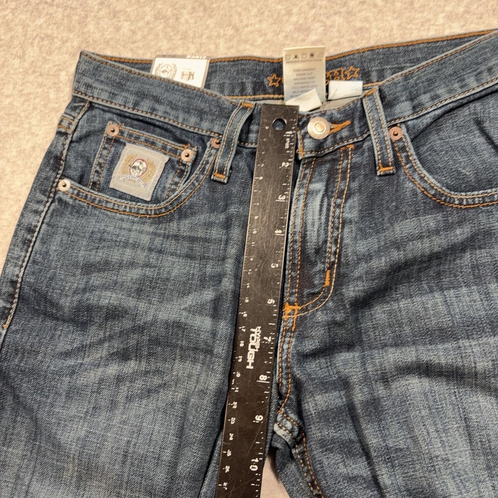 Cinch Silver Label Slim Jeans Mens 28x36 Blue Med Wash Straight Denim MB98034006 - Picture 8 of 12